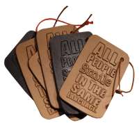 Personalized Wholesale Custom Embossed Brand Name Logo Pu / Genuine Leather Travel Bag Luggage Tag