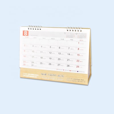 2021 New Year Calendar Printing Custom Spiral Advertising Desk Guangzhou Factory