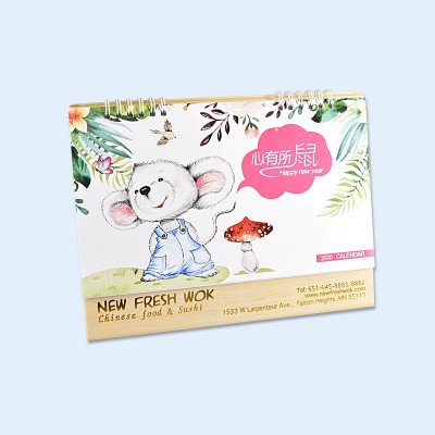 Cute hot sales 2021 new style desk paper calendar