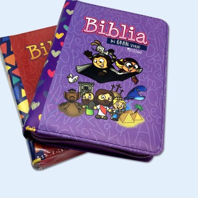 Children and baby educational bible book with PU leather jacket