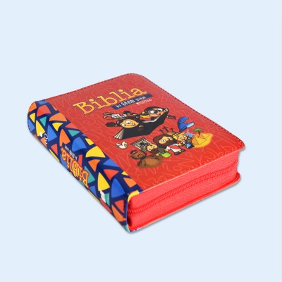 Children coloring picture bible with PU leather cover and lock